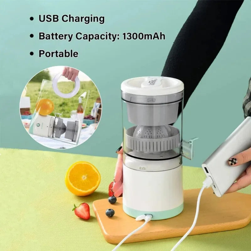 Portable USB Charging Juicer Kitchen Fruit Juicer Blender Household Small Orange Juice Pulp Juice Separator Squeezer