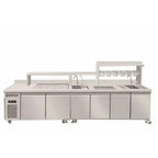 Custom Industrial Stainless Steel Kitchen Table Food Prep Workbench for Commercial Catering Kitchen