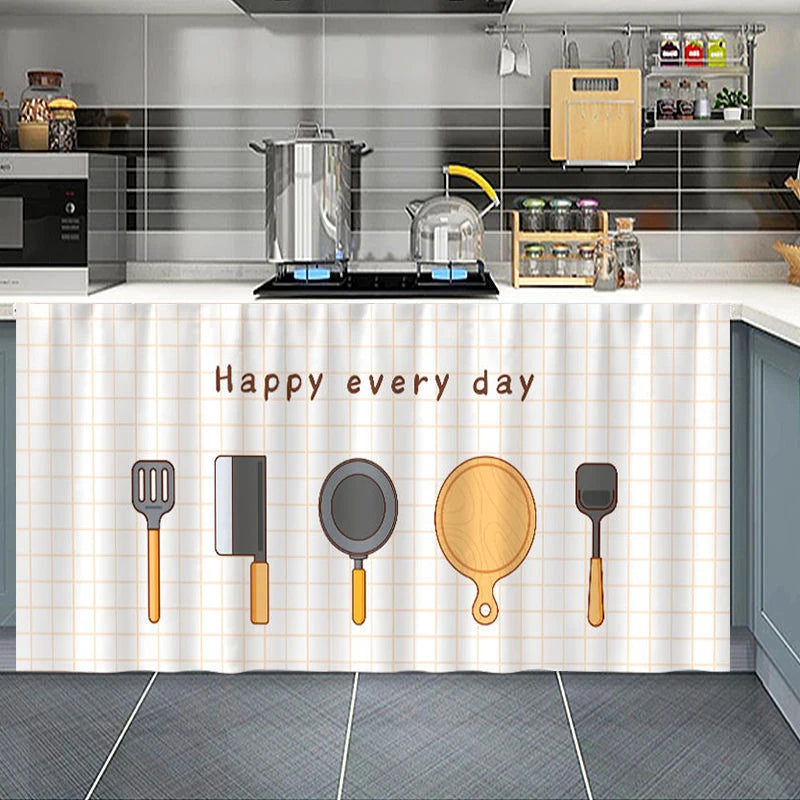 INS Kitchen Cabinet Curtain Self-Adhesive Half-curtains Cupboard Wardrobe Cover DustProof Short Curtains Home Decor Cortinas 커튼