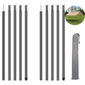 Telescopic Tent Pole Adjustable Tarp Aluminium Alloy Rods for Backpacking Hiking Camping Awning Shelter Canopy Accessory Kit