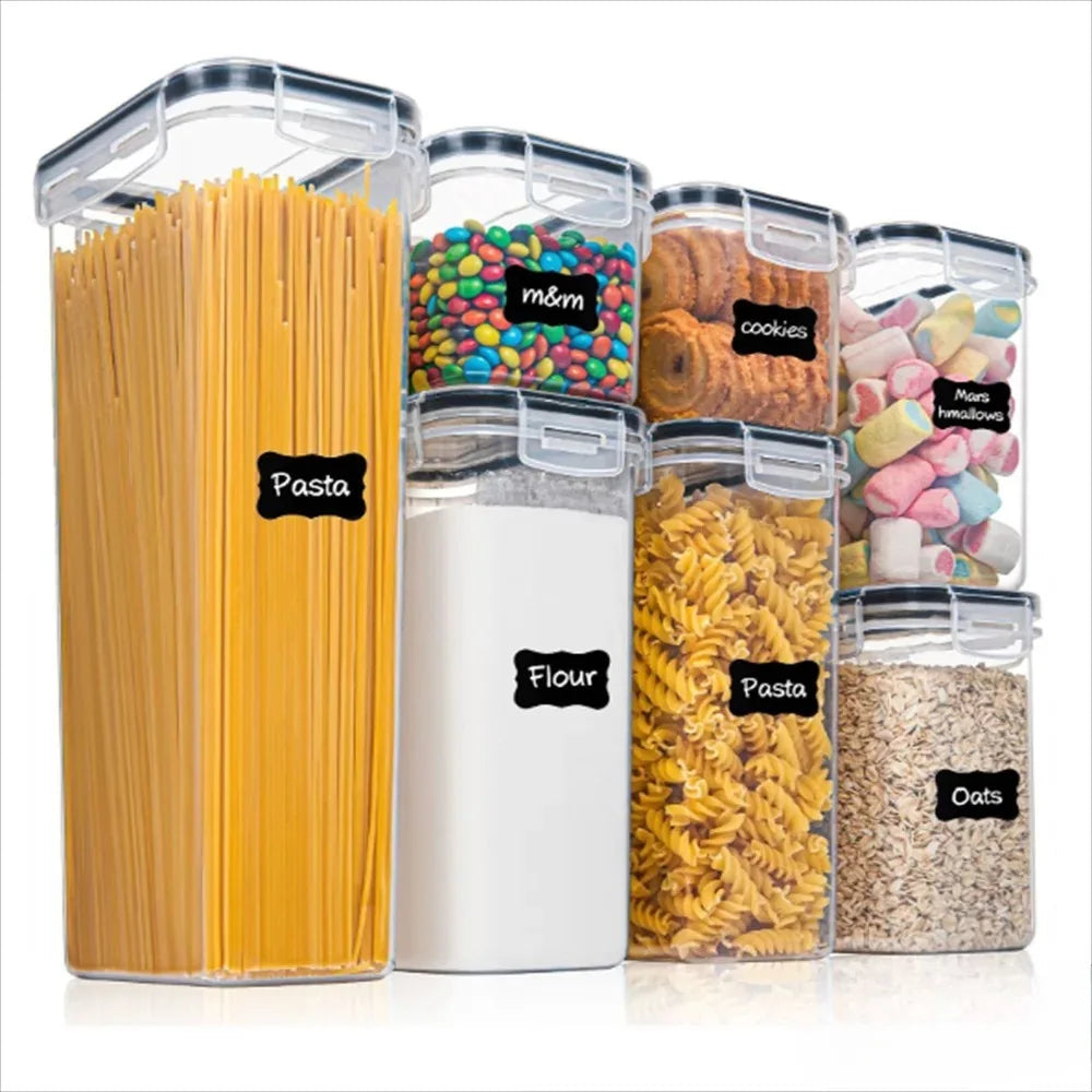 Kitchen 7pcs/set  Food Containers Set BPA Free Plastic Airtight Storage Box