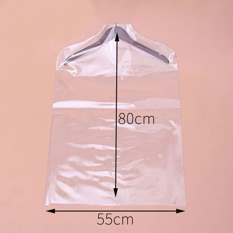 Clear PVC Garment Cover  for Clothes Garment Coat Jacket Shirt Suit Dust 5pcs 18 Wire Moisture Proof Protection Case