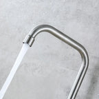 Wall Mounted Kitchen Faucet Stainless Steel Cold Water Tap Quick Open Balcony Laundry Pool Tap with Sprayer Bidet Shower Nozzle