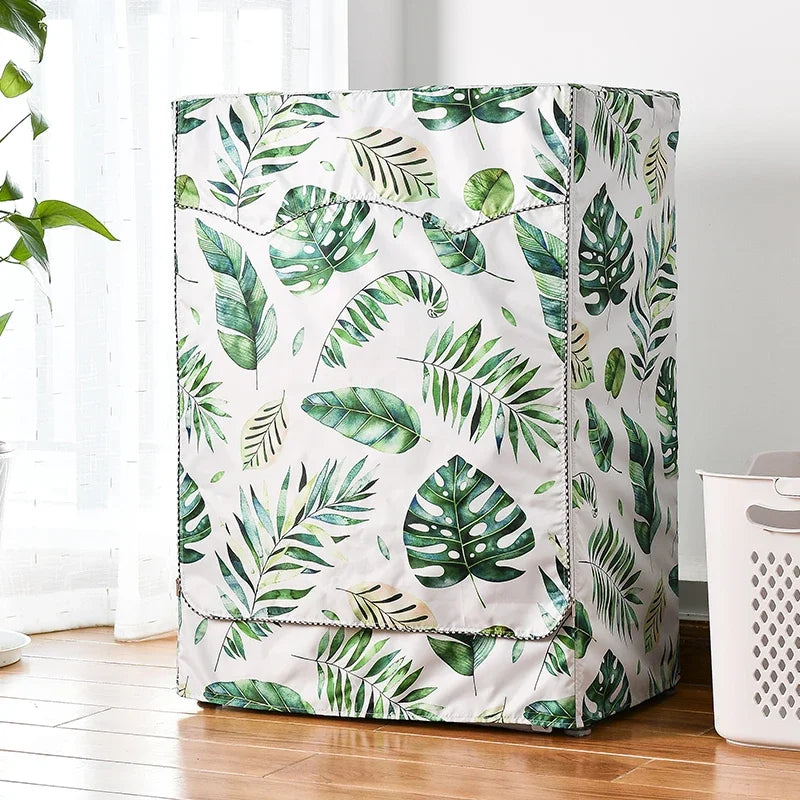 Waterproof Washing Machine Cover Home Polyester Roller  Laundry Silver Coating Dustproof Case Cover