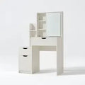 Modern Glass Wooden Bedroom Dresser White With Mirror Dressing Makeup Vanity Table Furniture