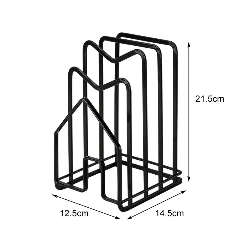 Pot Lid Holder Multi Layer Cutting Board Storage Rack Shelf Organizer Dish Drain Rack Kitchen Storage Accessories Space Saving