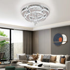 Modern Chandelier Ceiling Lamp K9 Luxury Crystal Led Living Dining Room Decor Pendant Light RC Dimmable Luminaire Home Fixture