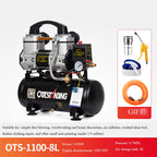 220V 8L Industrial Air Compressor Silent Oil-Free Air Compressor High-pressure Air Pump Low noise Car Air Compressor