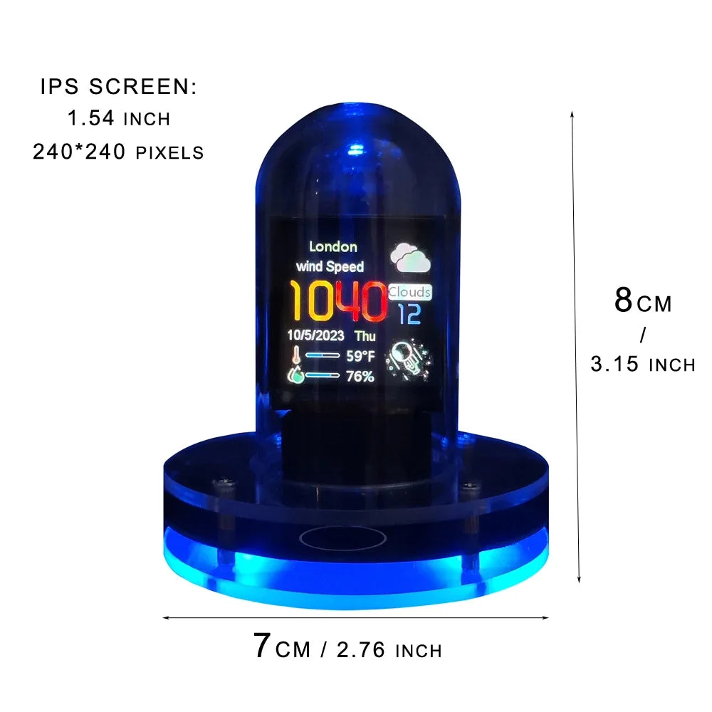 Nixie Tube Clock Smart Wifi Glow Diy Tube Clocks Cyberpunk Style Digital Table Clock Visual Display Changeable Automatic Update