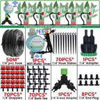 KESLA Greenhouse 5-50M Drip Irrigation System Automatic Watering Garden Hose DIY Micro Drip Watering Kits w/ Adjustable Drippers
