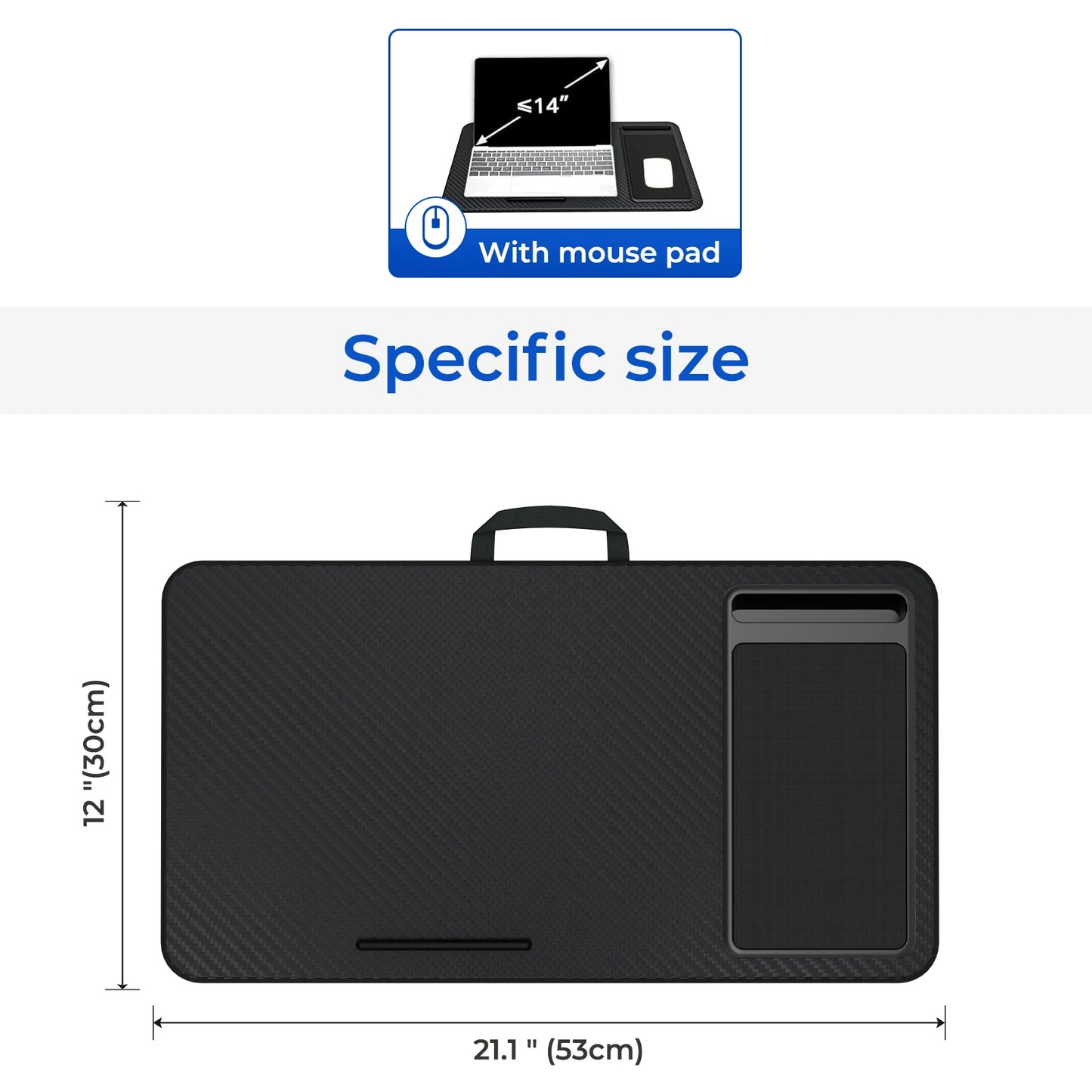 Portable Home Office Lap Desk w/ Mouse Pad & Phone Holder - Lightweight | AlluCanFind