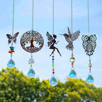 1PC Hanging window sun prism decor indoor crystal catcher rainbow maker decor owl hummingbird pendant