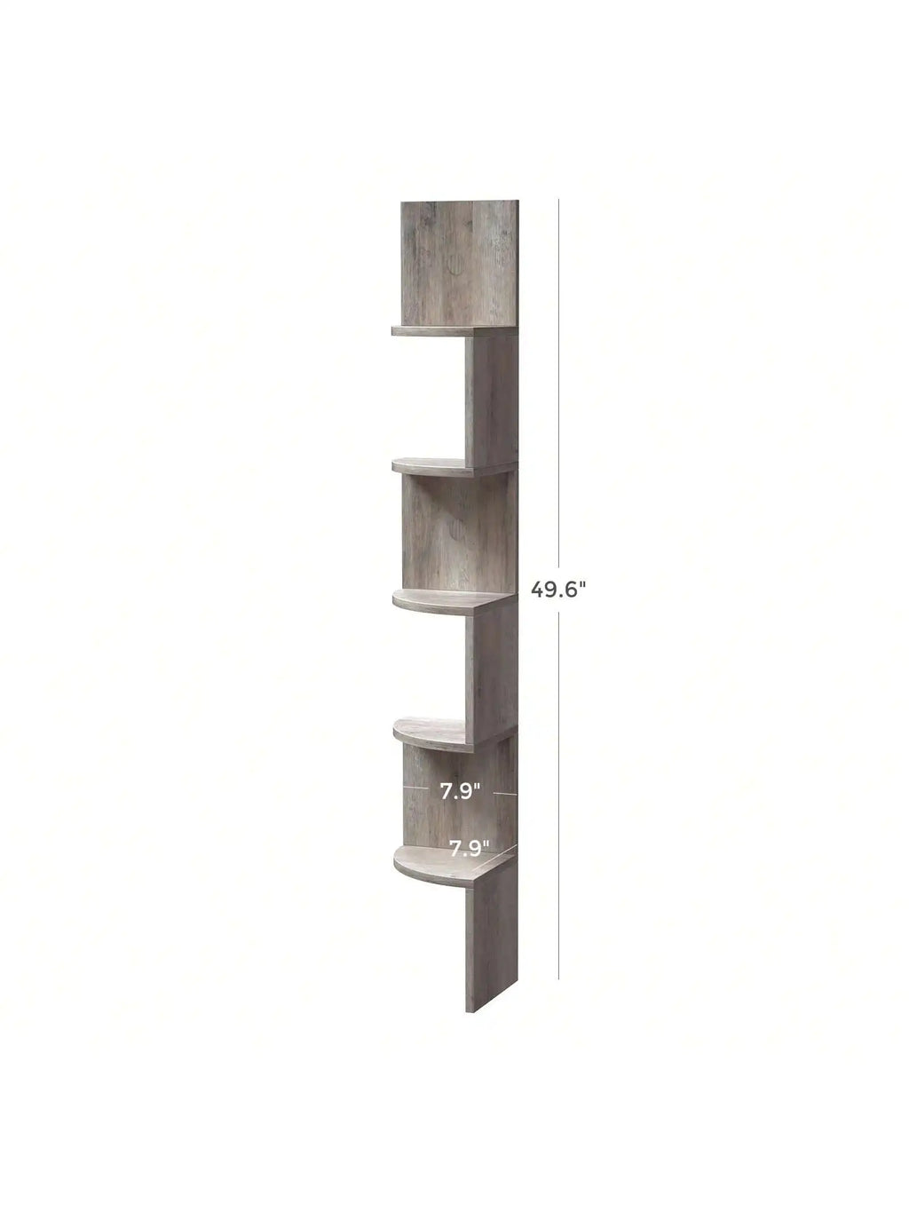 VASAGLE Corner Shelf Wall Mount, 5-Tier Floating Corner Bookshelf, Plant Shelf for Bedroom, Living Room, Bathroom, Home Office
