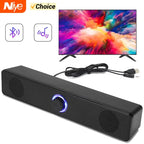 4D Bluetooth Computer Speaker Bar with Subwoofer Stereo Sound for Macbook Laptop Notebook PC Music Player Loudspeaker and Mic