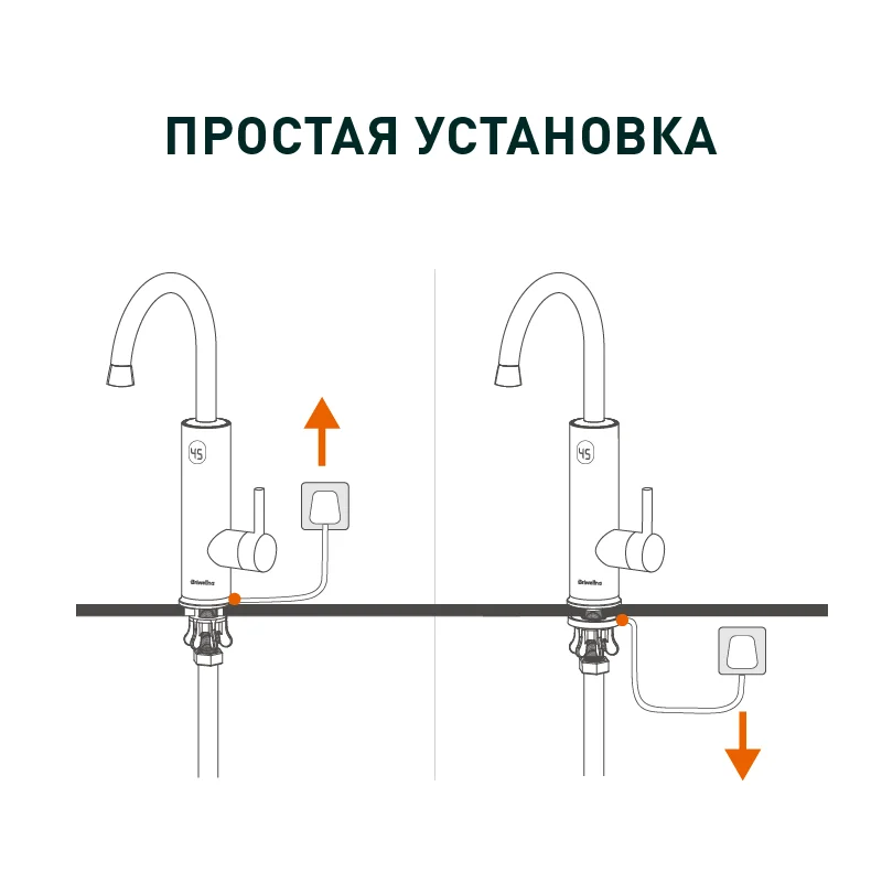 Briwellna Tankless Water Heater Faucet 220V Electric Water Heating Faucet 360 Degrees Swivel Spout Water Heater Flowing
