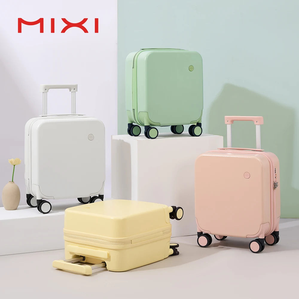MIXI Small Travel Case with TSA Lock & Spinner Wheels