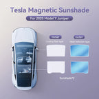 Magnetic Suction Clip Sun Shades for Tesla Model 3/Y Highland (2021-2025) | Glass Roof & Sunroof