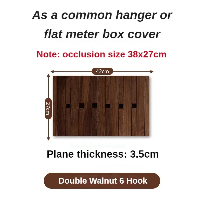 Solid Wood Wall Coat Racks Electric Meter Box Occlusion Clothes Racks for Wall Clothes Luxury Coats Hanger for Living Room