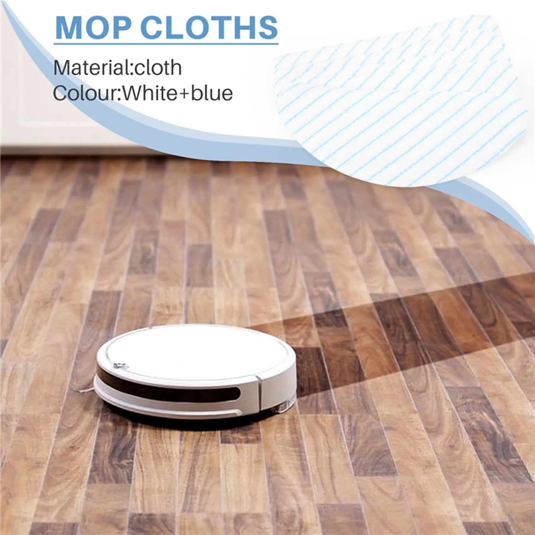 120Pcs Microfiber Mopping Pads for ECOVACS DEEBOT OZMO T8 T9 AIVI Vacuum Cleaner Washable Mop Cloth Rags