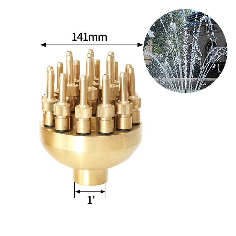 Pool Decorative Fountain Nozzle Water Fountain Stainless Steel Brass Sprinkler Fountain Nozzle Outdoor Decorative Water Fountain
