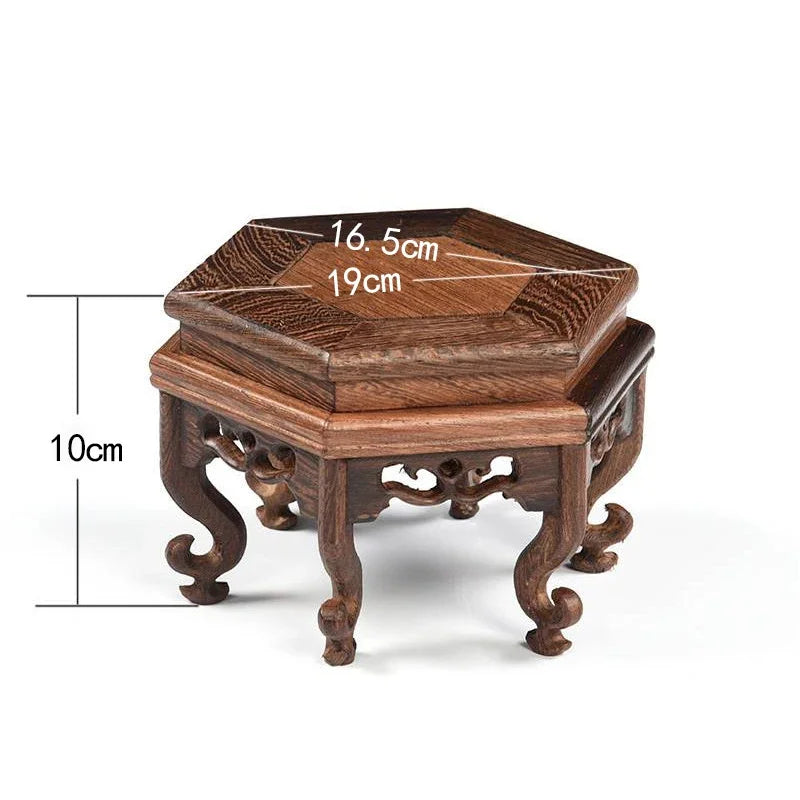 Retro Wooden Tea Tray Table Small Square Teapot Bases Bonsai Stand Bonsai Pedestal Wooden Base Vintage Furniture Home Decor