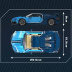 Mould King 10111 Technical MOC Blue Sport Racing Car Building Block Set - Kids Christmas Gift | AlluCanFind
