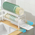 Narrow Dish Storage Rack Multi-Function Organizer Space-Saving Dish Drainer for Small Kitchens Efficient Dish Stand
