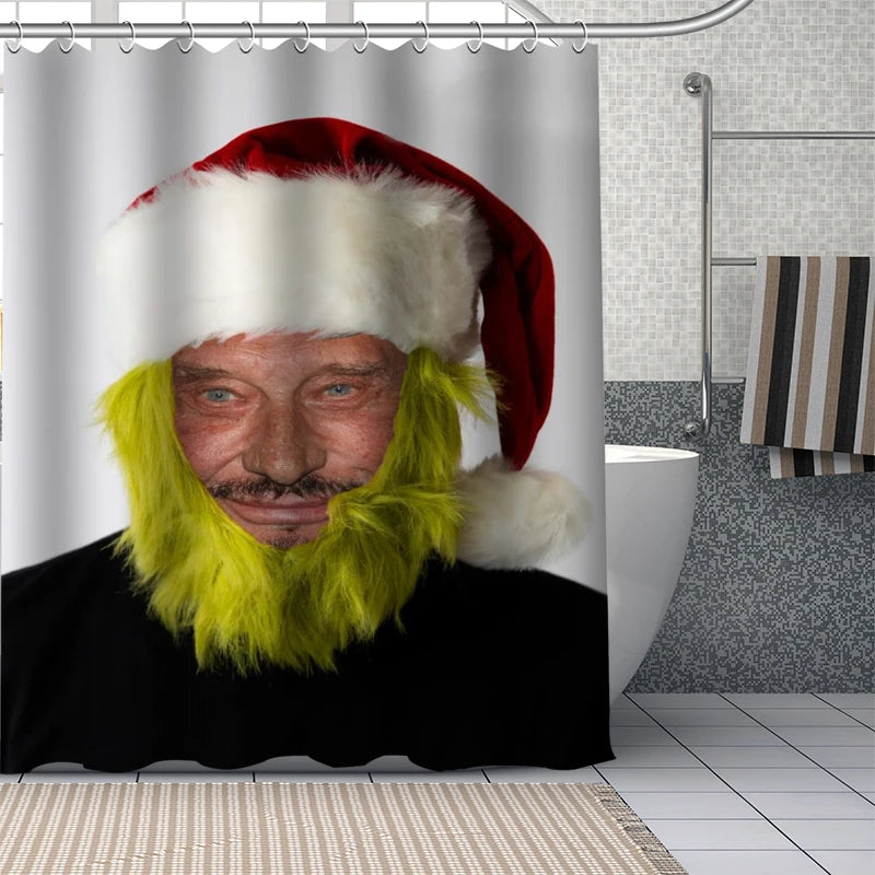 Custom Funny Johnny Hallyday Shower Curtain Waterproof Bathroom Polyester Fabric Bathroom Curtain With Hooks 0826