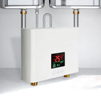 110V 220V Instant Water Heater Bathroom Kitchen Wall Mounted Electric Water Heater with Remote Control LCD Temperature Display