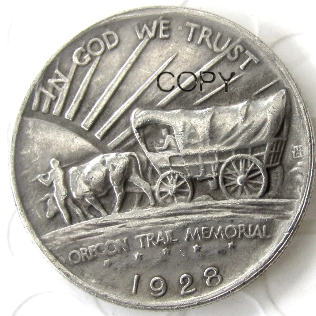 USA 1926-1939-PSD Oregon Commemorative Half Dollar Silver Plated Copy Coin