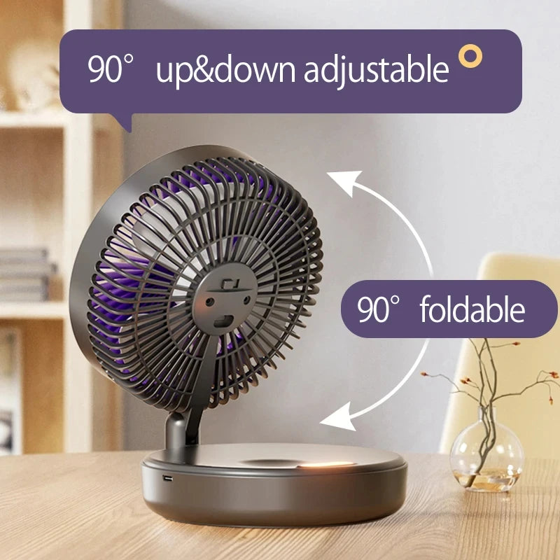 2025 New 5000mAh Rechargeable 3IN1 Multifunctional Portable Fan Wall M