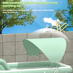 Summer family outdoor thickened inflatable swimming pool, float boat with sunshade, slide, family oversized water toys