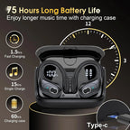 Original HD65 TWS Bluetooth V5.4 Headphones Wireless LED Digital Display Earphones Noise Reduction Waterproof Headset New
