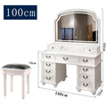 Wooden White Mirror Vanity Table Living Rooms Luxury Salon Drawers Dresser Living Room Beauty Schmink Tisch Bedroom Furniture
