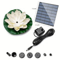1.2W solar lotus fountain pump, DIY lotus solar fountain, suitable for garden bird bath, pond decoration, water features