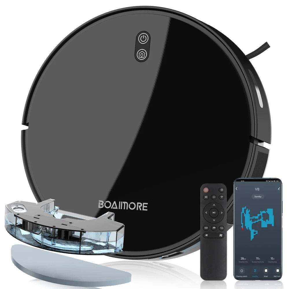 Robot Vacuum Cleaner Combo Mop,4000PA Suction Robotic,WiFi/Voice Control,Auto-Recharge,Pet Hair For Home Vacuum Cleaning Robot