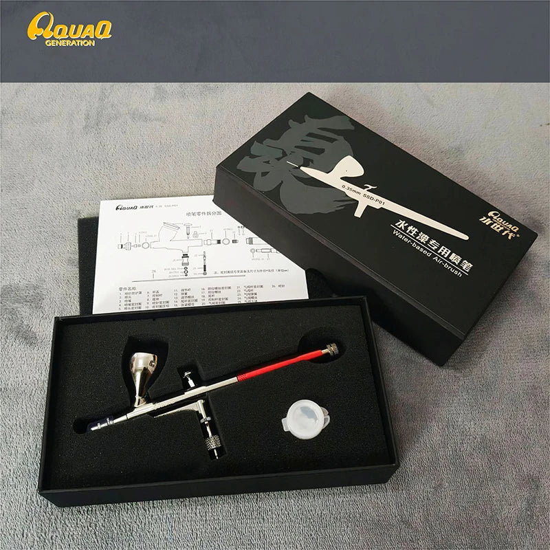 0.35mm Diameter Spray Pen Be Disassembled Separate Metal Material Water Based Paint Special Pneumatic Spray Pen for Beginners