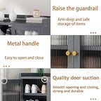 8-Tier Bamboo Shoe Cabinet – Freestanding Shoe Rack Organizer with 40-Pair Capacity, Includes Doors & Shelves for Stylish & Dur