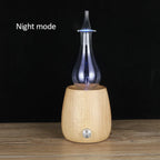 Aroma Essential Oils Diffuser Nebulizer Wooden Glass Air Fragrance Ele