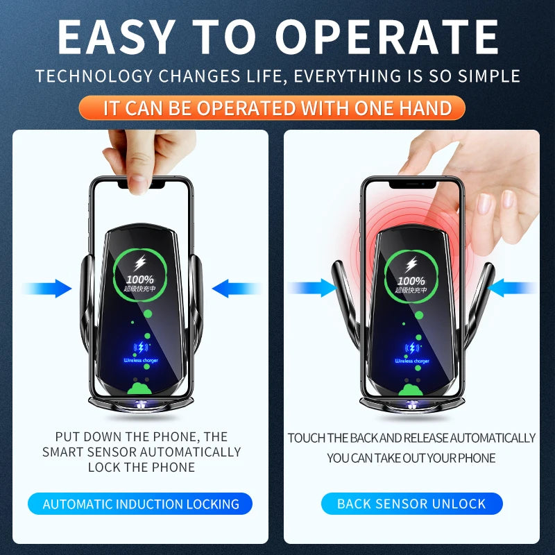 Car Cell Phone Holder Wireless Charger Strong Rotatable For Kia EV6 2021-2024 Mobile Support For Car Auto Interior Accessories