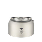 Keith Titanium Kettle 1L, Bacteriostatic Flatware, Ultralight Outdoor Camping Tableware Coffee Kettle, Travel Cookware Pot