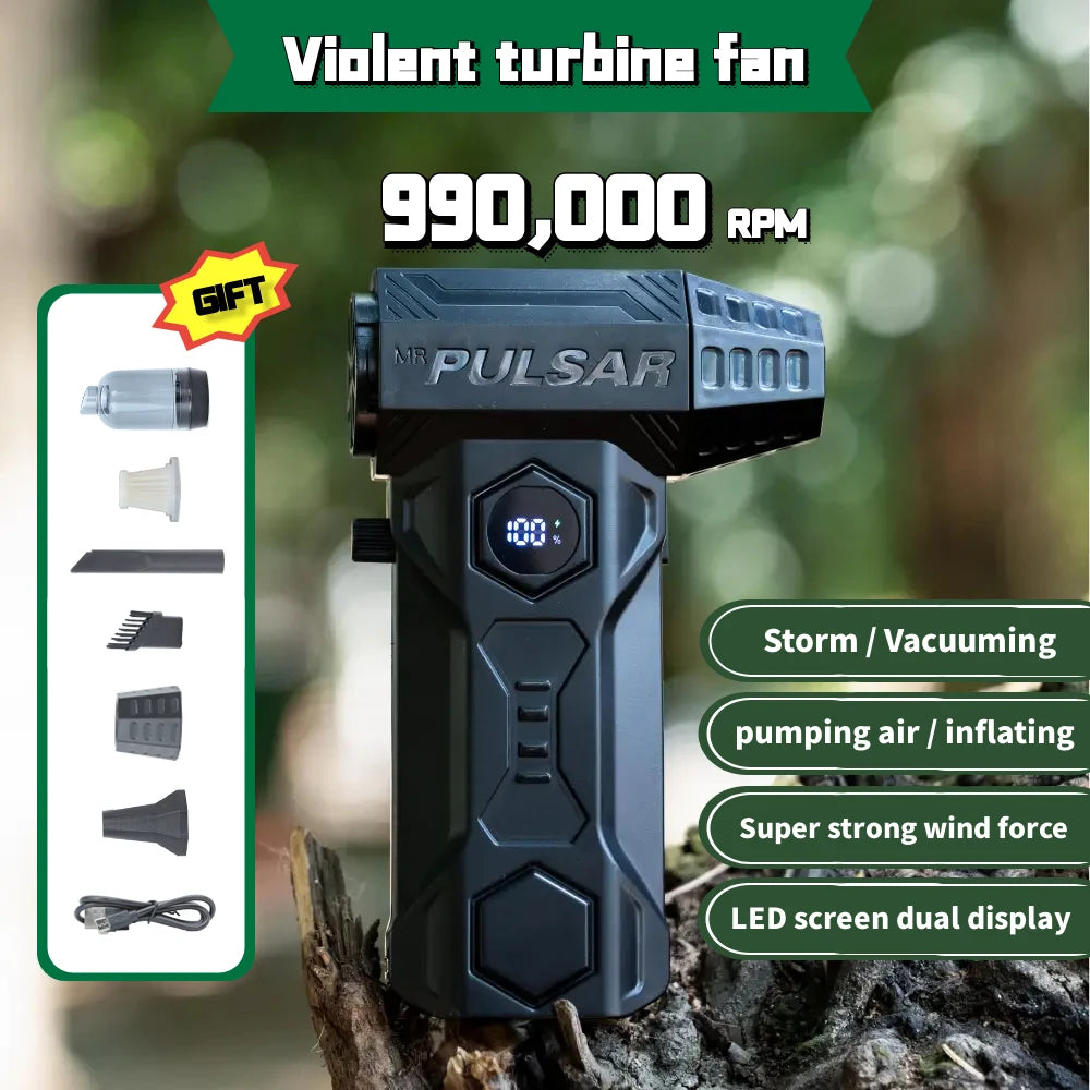 x11 Powerful Jet Blower 990000RPM High Speed Brushless Motor Dust Blower 10000mAh Violent Turbo Fan Portable Car Vacuum Cleaner