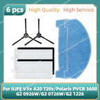 Compatible For ILIFE V3x, A20, T20s / Polaris PVCR 3600 / G2 0926W / G2 0726W / G2 1226 Side Brush Hepa Filter Mop Cloth Parts