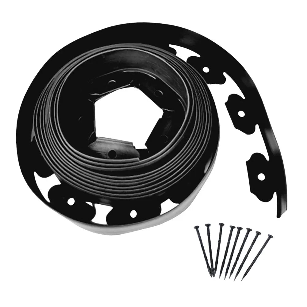 5/10M Fixed Garden Barrier Lawn Grass Plastic Edging Border With 30 Anchoring Spikes Easy Install Garden Edge Kit