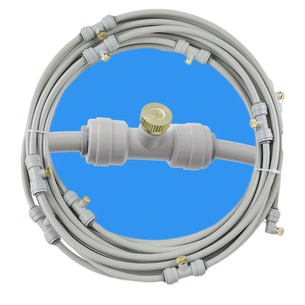 Patio Misters for Cooling Backyard Water Mister Kit for Waterpark, Garden, Greenhouse, Canopy, Porch, Umbrella Gazebo Trampoline