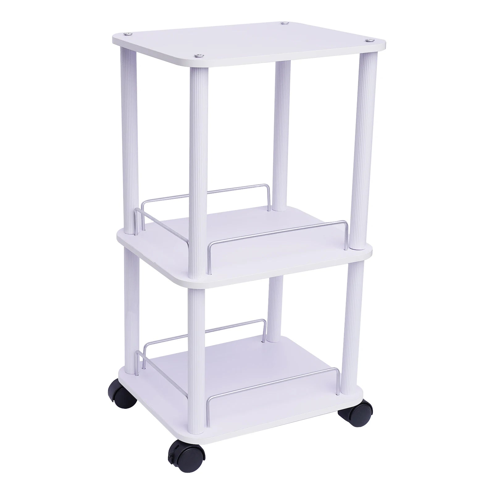 Beauty Salon Trolley Cart Pedestal Rolling Cart Salon Spa Stand Roller Trolley with Wheel Beauty Instrument Tray Rolling Cart
