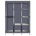 71" Portable Closet Wardrobe Clothes Rack Storage Organizer with Shelf Gray