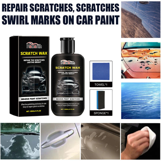 120ml Car Scratches Repair Polishing Wax with Wipe Cloth & Sponge Auto