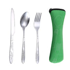 Travel Cutlery Set Portable Picnic Tableware Kit Storage Bag Kitchen Accessories Gadgets Tools Camping BBQ School Home Case