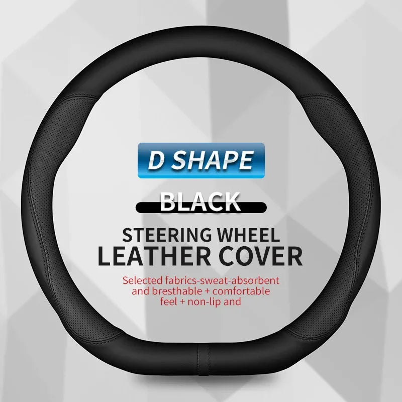 For VW Volkswagen MK2 MK3 MK4 MK5 MK6 MK7 MK8 GOLF 5 6 7 GTI POLO R, New Type Microfiber Leather Car Steering Wheel Cover